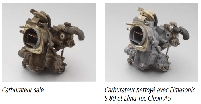 Nettoyage d'un carburateur avec Elmasonic S 80 et Elma Tec Clean A4