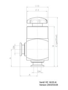 20664004 Massblatt Ventil VE 16 25 Al