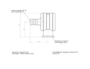 20751803 Massblatt Winkelstuck Dn25 Slw19