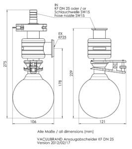 Masblatt Ansaugabscheider Dn25