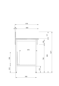 Asem Scheme Laboratory Bench Splashback Shelf P600 1