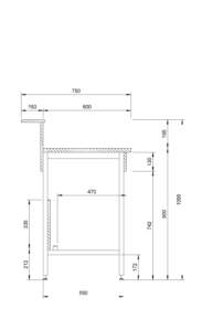 Asem Scheme Laboratory Bench Splashback Shelf Tablet P600 36