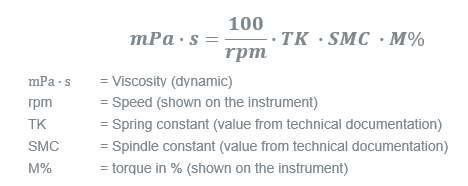 Formule viscosité rélative