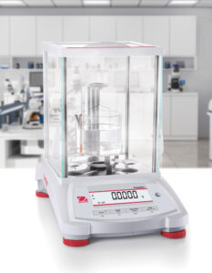 Poussée d'air chez une balance d'analyse