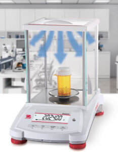 Température et humidité chez une balance d'analyse