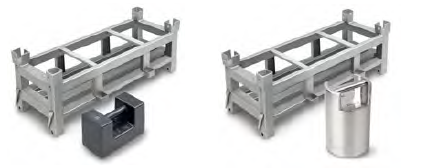 Gewichtsrek voor blokgewichten en andere testgewichten