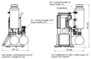Massblatt Pc3001 Vario Select Te