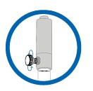 Schroef de vuldop los